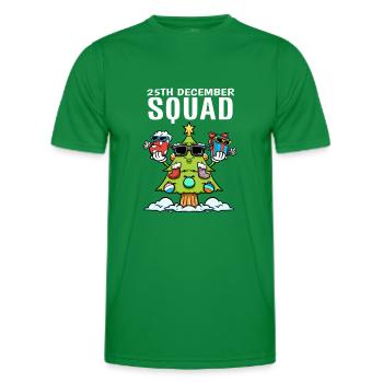 25th December Squad Sock Christmas Tree Gift - Men's Functional T-Shirt - kelly green - Front - AI Model Male 178 dark (178cm)