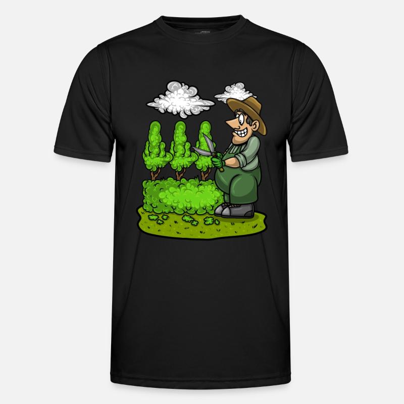 Gartengärtner Schnitthecke Mittelfinger Gartenarbeit Männer Funktions-T-Shirt