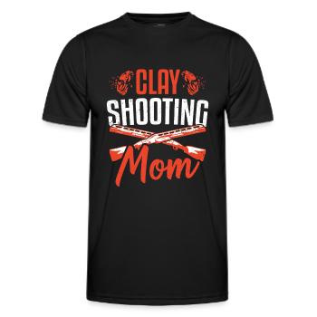 Clay Shooting Mutter Clay Skeet Shooting - Männer Funktions-T-Shirt - Schwarz - Vorne - AI Model Male 178 dark (178cm)