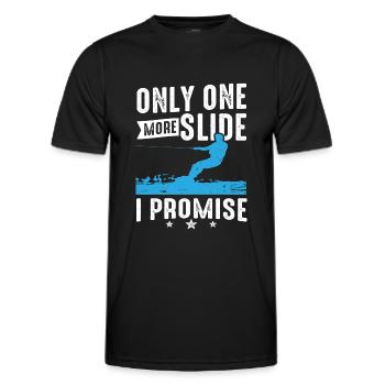 Une seule diapositive de plus que je promets wakeboard - T-shirt sport Homme - noir - Devant - AI Model Male 178 dark (178cm)