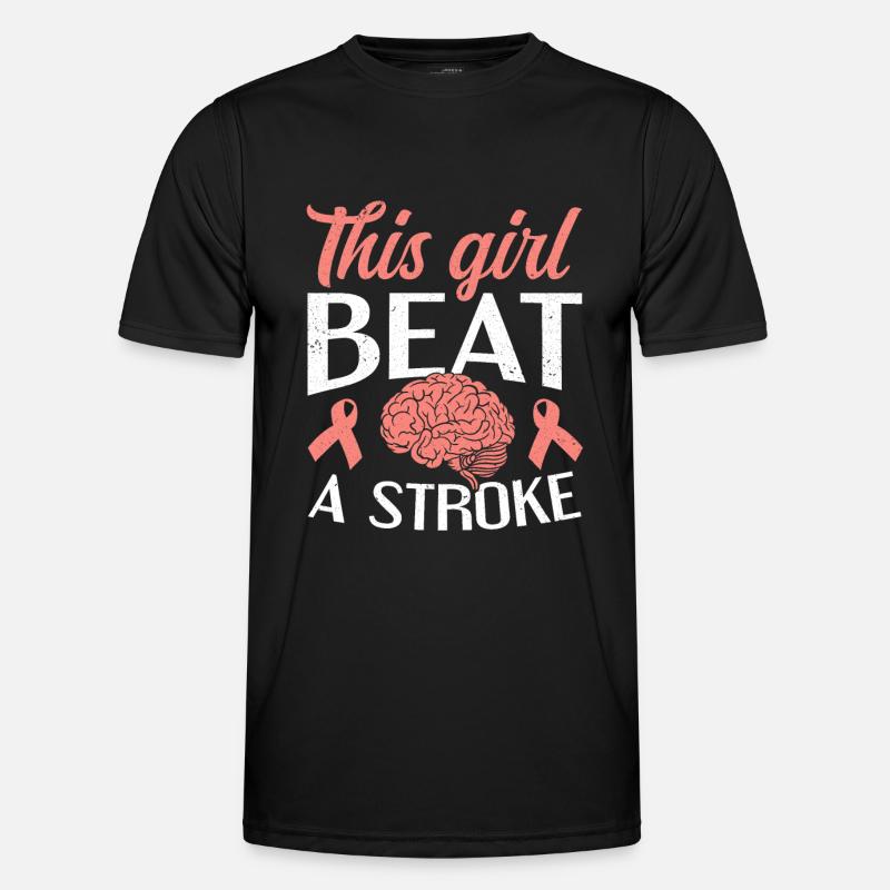 Dieses Mädchen schlug einen Schlaganfall-Schlaganfall-Überlebenden - Männer Funktions-T-Shirt - Schwarz