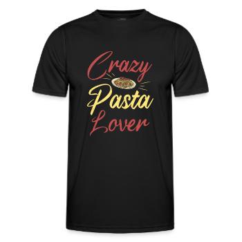 Italienisches Essen Crazy Pasta Lover Pasta - Männer Funktions-T-Shirt - Schwarz - Vorne - AI Model Male 178 dark (178cm)