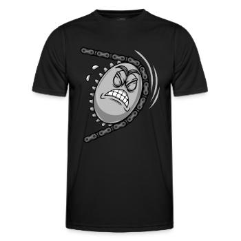 Cyclists Cycling Bicycle Sprocket Bicycle - Men's Functional T-Shirt - black - Front - AI Model Male 178 dark (178cm)