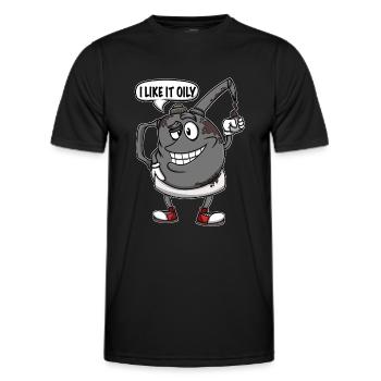 Öl kann ich es gefällt öliger Automechaniker - Männer Funktions-T-Shirt - Schwarz - Vorne - AI Model Male 178 dark (178cm)
