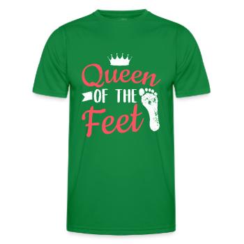 Queen Of The Feet Podiatrist - Men's Functional T-Shirt - kelly green - Front - AI Model Male 178 dark (178cm)