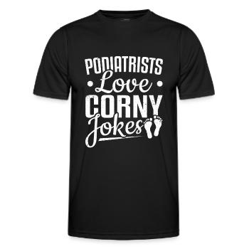 Podologen lieben kitschige Witze Podologie Podologie - Männer Funktions-T-Shirt - Schwarz - Vorne - AI Model Male 178 dark (178cm)
