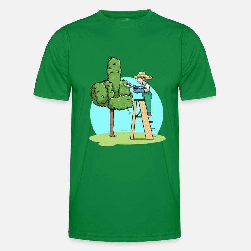 Gartengärtner Schnitthecke Mittelfinger Gartenarbeit Männer Funktions-T-Shirt
