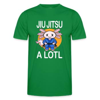 Jiu Jitsu A Lotl Axolotl Jiu Jitsu Fighter - Men's Functional T-Shirt - kelly green - Front - AI Model Male 178 dark (178cm)