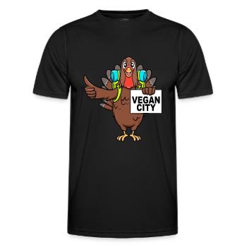 Holiday Thanksgiving No Meat Turkey - Men's Functional T-Shirt - black - Front - AI Model Male 178 dark (178cm)