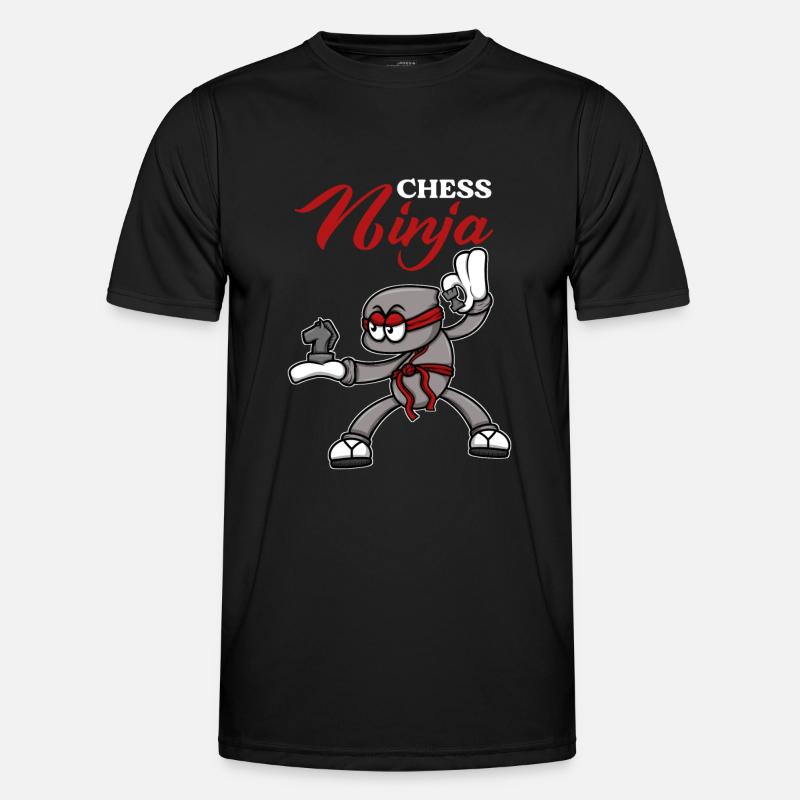 Échiquier Échecs Ninja Fighter Échecs T-shirt sport Homme