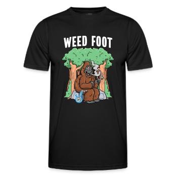 Marijuana Bigfoot Weed - Men's Functional T-Shirt - black - Front - AI Model Male 178 dark (178cm)