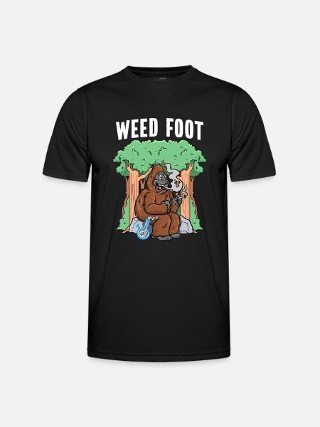 Marijuana Bigfoot Weed - Men's Functional T-Shirt - black
