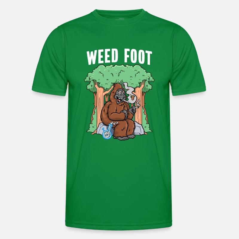 Marijuana Bigfoot Weed Men's Functional T-Shirt