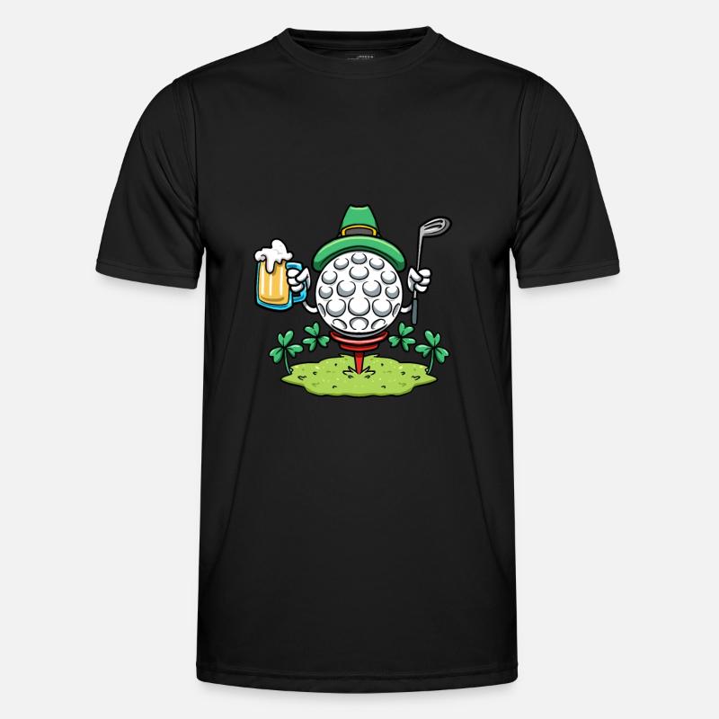 Golfspieler Shamrock Golf St Patricks Day Golf Männer Funktions-T-Shirt
