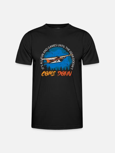 Pilot Captain Pilot Glider - Men's Functional T-Shirt - black