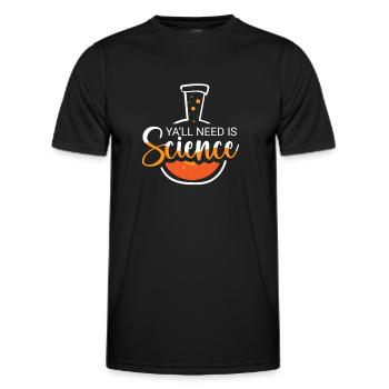 Chimie Science Physique Recherche Nerd Humour - T-shirt sport Homme - noir - Devant - AI Model Male 178 dark (178cm)