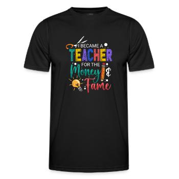 Les enseignants présentent le cours de formation des enseignants école d’enseignants - T-shirt sport Homme - noir - Devant - AI Model Male 178 dark (178cm)