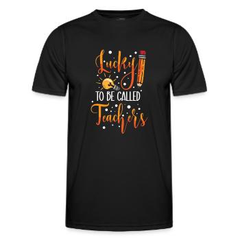 Les enseignants présentent le cours de formation des enseignants école d’enseignants - T-shirt sport Homme - noir - Devant - AI Model Male 178 dark (178cm)
