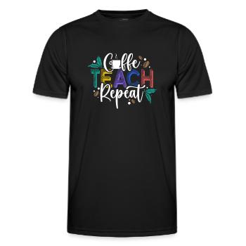 Les enseignants présentent le cours de formation des enseignants école d’enseignants - T-shirt sport Homme - noir - Devant - AI Model Male 178 dark (178cm)