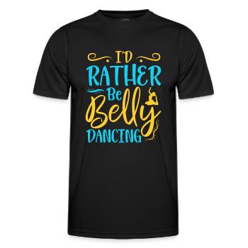 Je préfère danser le ventre dans la danse du ventre - T-shirt sport Homme - noir - Devant - AI Model Male 178 dark (178cm)
