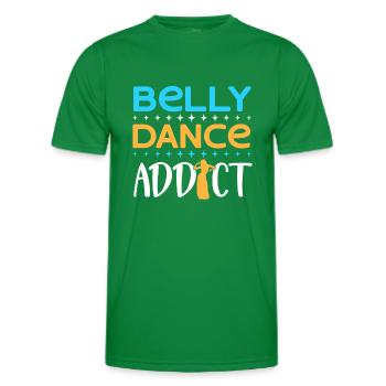 Belly Dance Addict Belly Dancer Belly Dancing - Men's Functional T-Shirt - kelly green - Front - AI Model Male 178 dark (178cm)