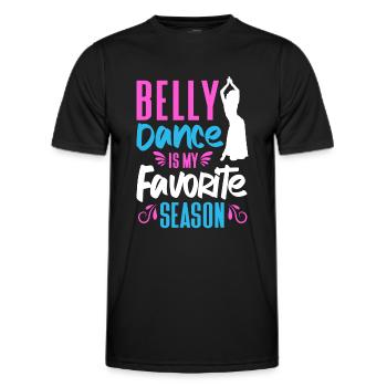 Belly Dance Is My Favorite Season Belly Dancing - Men's Functional T-Shirt - black - Front - AI Model Male 178 dark (178cm)
