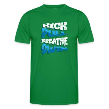 Schwimmer Präsent Wassersport Schwimmen Tauchen - Männer Funktions-T-Shirt - Kelly Green - Vorne - AI Model Male 178 dark (178cm)