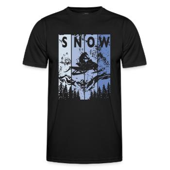 Motorschlitten Schneemobil Wintersport Schneemobiler - Männer Funktions-T-Shirt - Schwarz - Vorne - AI Model Male 178 dark (178cm)