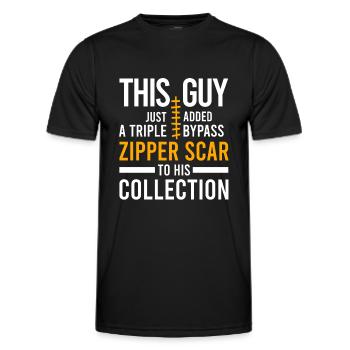 Herzchirurgie Überlebender Bypass Narben Genesung Geschenk - Männer Funktions-T-Shirt - Schwarz - Vorne - AI Model Male 178 dark (178cm)