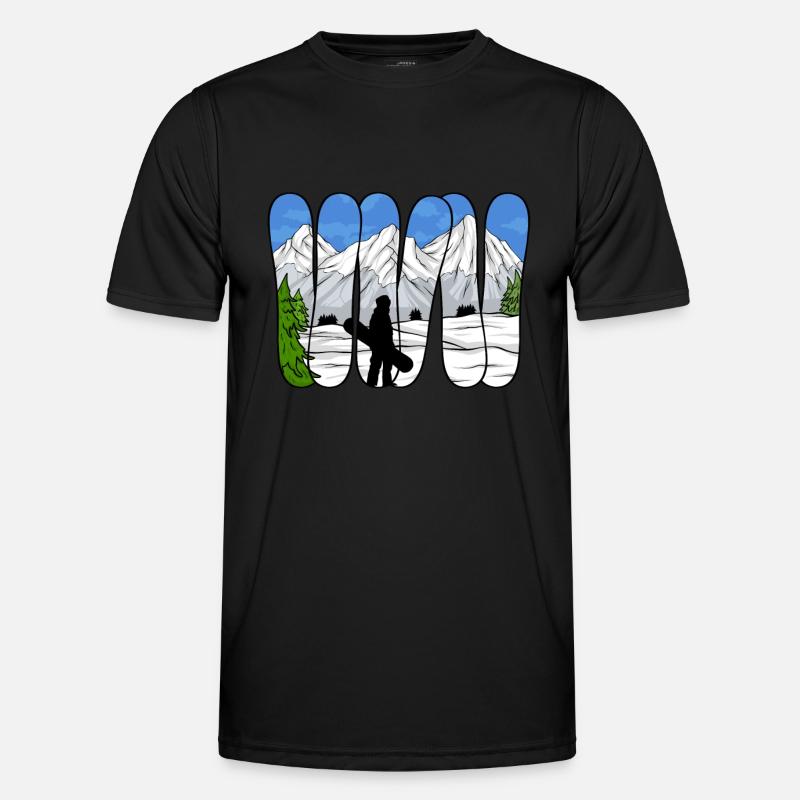 Snowboarding Snowboard Snowboarder - Männer Funktions-T-Shirt - Schwarz