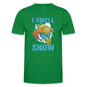 Skifahrer Skifahren Alpin Abfahrt I Geruch Schnee Skifahren - Männer Funktions-T-Shirt - Kelly Green - Vorne - AI Model Male 178 dark (178cm)