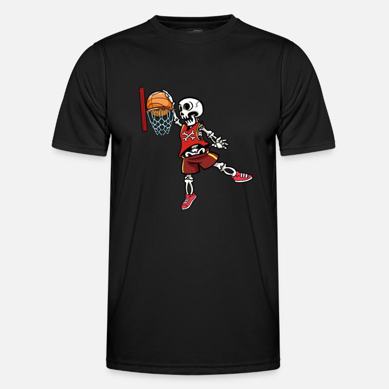 Basketteur Skeleton Dunking Basketballer T-shirt sport Homme