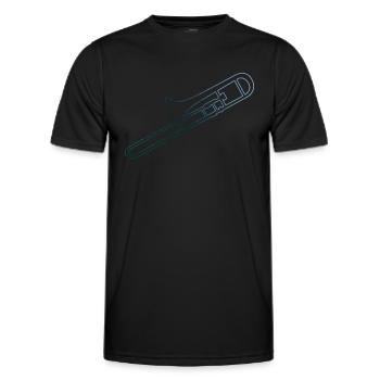 Jazz Posaune Damen Herren Posaune Blechbläser - Männer Funktions-T-Shirt - Schwarz - Vorne - AI Model Male 178 dark (178cm)