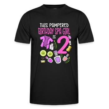 Spa Birthday For Girls 2nd Spa Birthday Party - Men's Functional T-Shirt - black - Front - AI Model Male 178 dark (178cm)