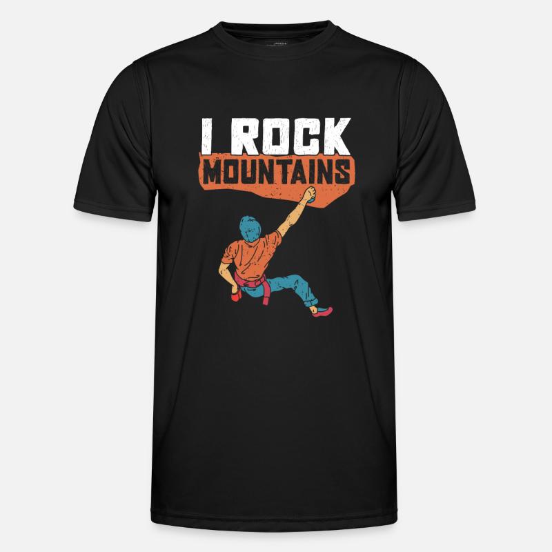 Rock Climbing For Rock Climber Mountain Climbing - Men's Functional T-Shirt - black