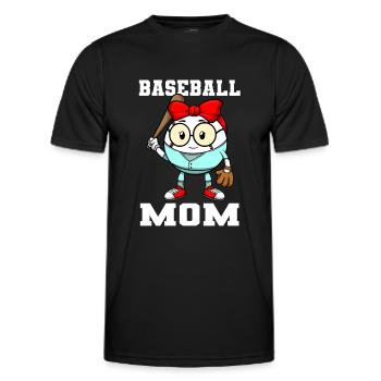 Baseball Mom für Frauen Softball Mama - Männer Funktions-T-Shirt - Schwarz - Vorne - AI Model Male 178 dark (178cm)