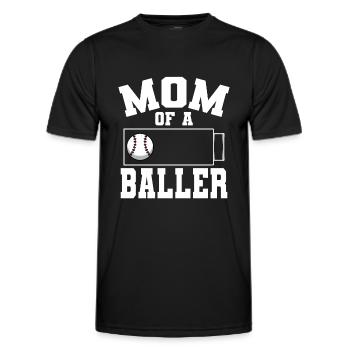 Baseball Mama einer Baller Softball Mama - Männer Funktions-T-Shirt - Schwarz - Vorne - AI Model Male 178 dark (178cm)
