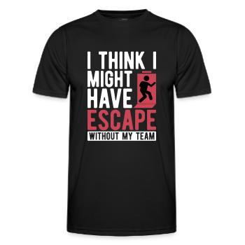 Escape Room Escape Room Lover Escaping - Men's Functional T-Shirt - black - Front - AI Model Male 178 dark (178cm)