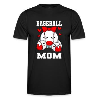 Baseball Mom für Frauen Softball Mama - Männer Funktions-T-Shirt - Schwarz - Vorne - AI Model Male 178 dark (178cm)
