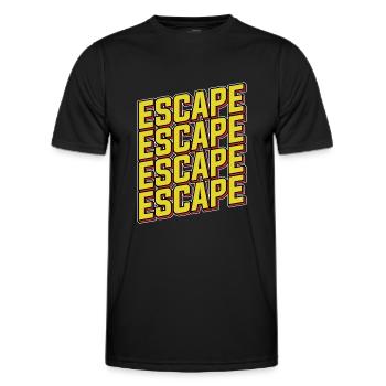 Escape Room Escape Room Lover Escaping - Men's Functional T-Shirt - black - Front - AI Model Male 178 dark (178cm)