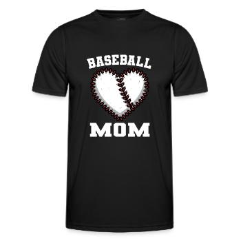 Baseball Mom für Frauen Softball Mama - Männer Funktions-T-Shirt - Schwarz - Vorne - AI Model Male 178 dark (178cm)