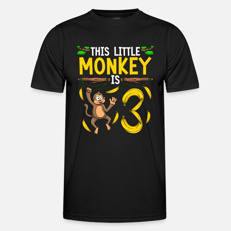 Affengeburtstag 3. Affe Themenparty Kinder Männer Funktions-T-Shirt