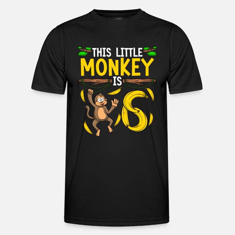 Affengeburtstag 6. Affen-Themenparty Kinder Männer Funktions-T-Shirt