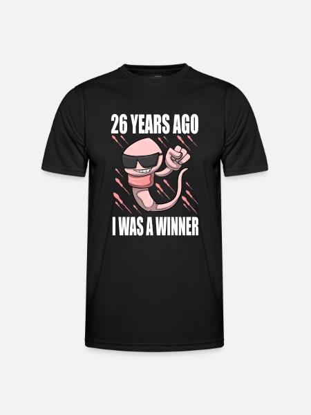 Man Sperm Födelsedag 26 år gammal - Funktions-T-shirt herr - svart
