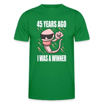Homme Sperme Anniversaire 45 ans - T-shirt sport Homme - vert - Devant - AI Model Male 178 dark (178cm)