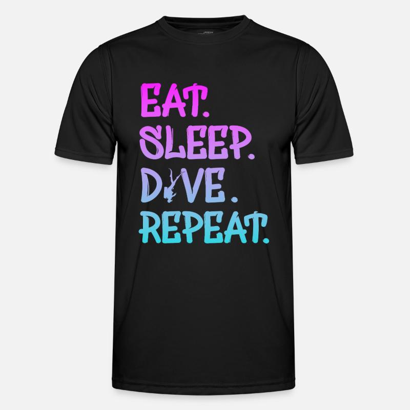 Tauchen - Diving - Scuba Diver - Männer Funktions-T-Shirt - Schwarz