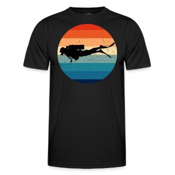Plongeur Plongée Femmes Plongée Hommes Plongée Sous-marine - T-shirt sport Homme - noir - Devant - AI Model Male 178 dark (178cm)