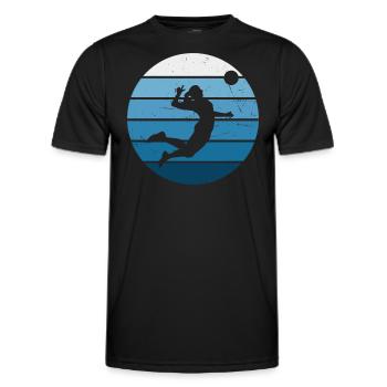 Volleyball Volleyball Women's Volley Men - Men's Functional T-Shirt - black - Front - AI Model Male 178 dark (178cm)