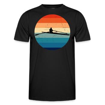 Aviron Rameurs Hommes Aviron Femmes - T-shirt sport Homme - noir - Devant - AI Model Male 178 dark (178cm)