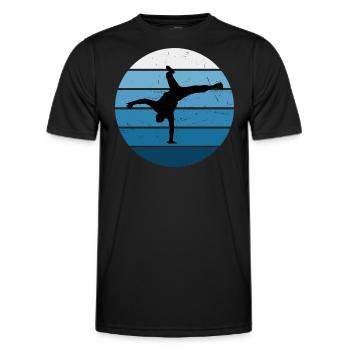 Bgirl Break Dance Breakdance Men Bboy - Men's Functional T-Shirt - black - Front - AI Model Male 178 dark (178cm)